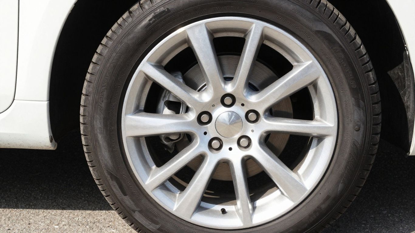 Čistá kola a pneumatiky auta.