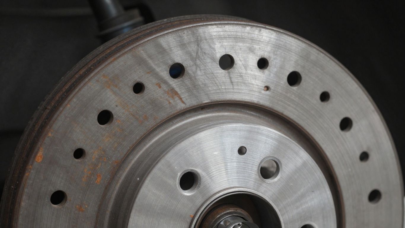 Renovovaný brzdový kotouč auta vedle opotřebovaného.